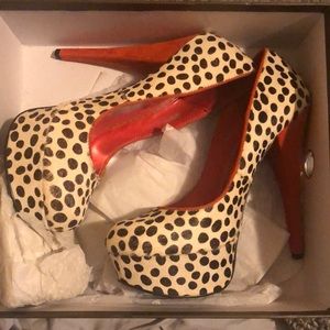 Bebe polka dot heels